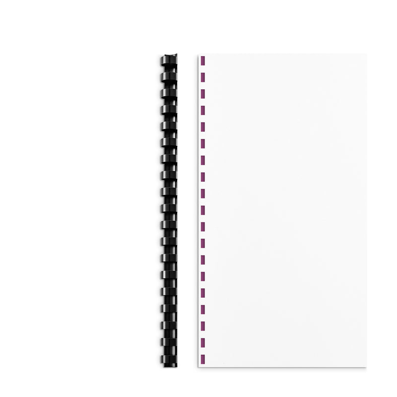 Staples® 1/2" Plastic Binding Spine Comb, 90 Sheet Capacity, Black, 25/Pack (17459/ST17459)
