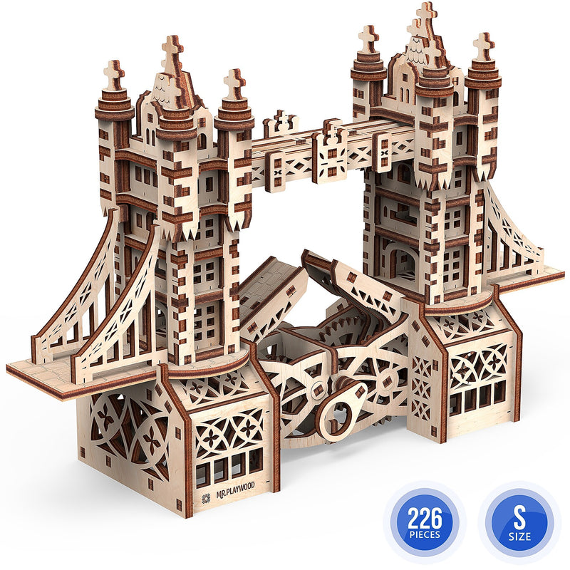 Mr.Playwood Tower Bridge S 3D Wooden STEM Model, 226 Pieces/Set (AVRAV1612302)