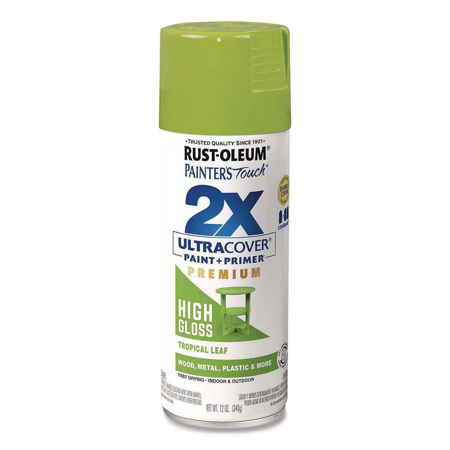 Rust-Oleum Painter's Touch 2X Ultra Cover Spray Paint, Tropical Leaf, 12 oz., 6/Carton (331179)