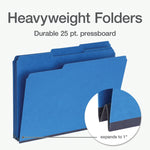 Pendaflex Recycled File Folder, 1-Tab, Assorted, Letter Size, Dark Blue, 25/Box (1007008)