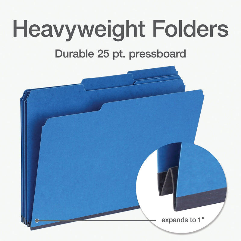 Pendaflex Recycled File Folder, 1-Tab, Assorted, Letter Size, Dark Blue, 25/Box (1007008)