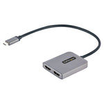StarTech USB-C to Dual HDMI Video Adapter, Male to Female, 1ft Host Cable, DP 1.4, HBR3, MST, 4K 60Hz (MST14CD122HD)