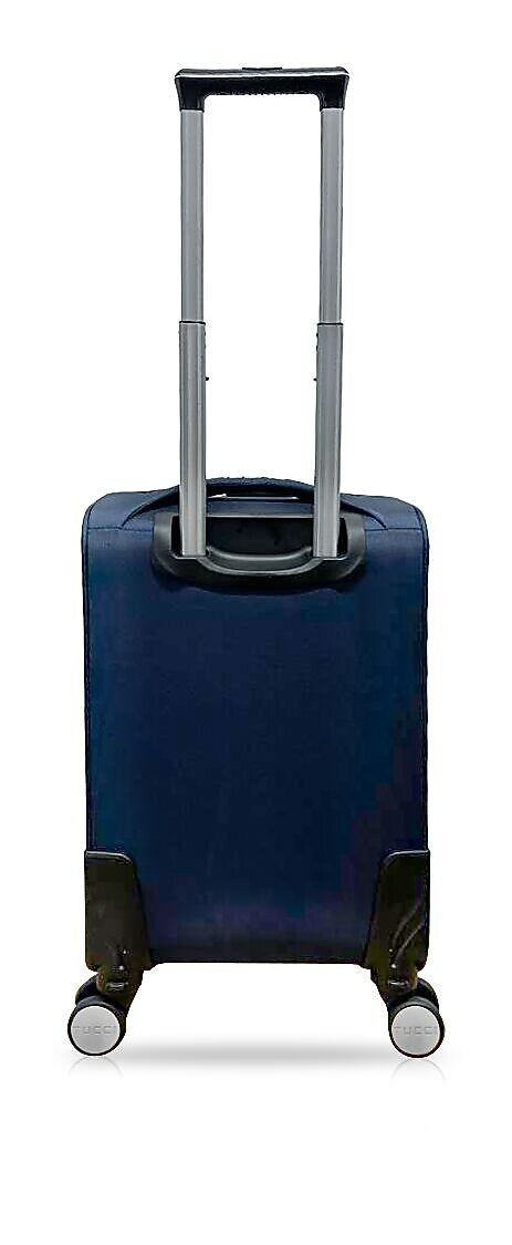 TUCCI 20" Hardside Carry-On Suitcase, 4-Wheeled Spinner, TSA Checkpoint Friendly, Blue (T0473-20in-BLU)