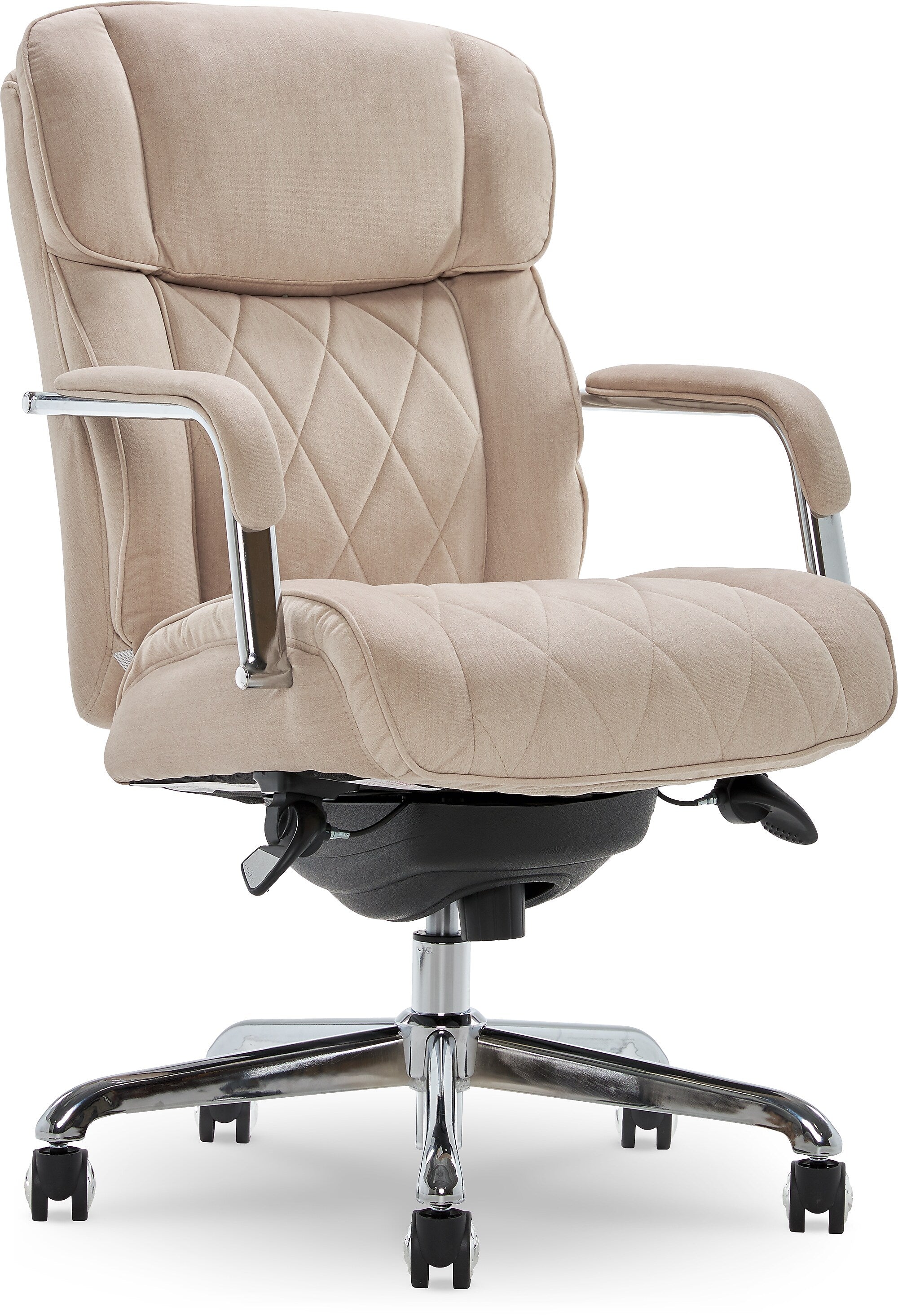 La-Z-Boy Sutherland Ergonomic Fabric Swivel Computer and Desk Chair, Cream (CHR10048D)