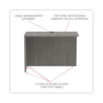 Alera Alera Valencia Series Reversible Return/Bridge Shell, 42w x 23.63d x 29.5h, Gray