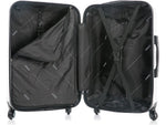 DUKAP Adly 3-Piece Hardside Spinner Luggage Set, TSA Checkpoint Friendly, White (DKADLSML-WHI)