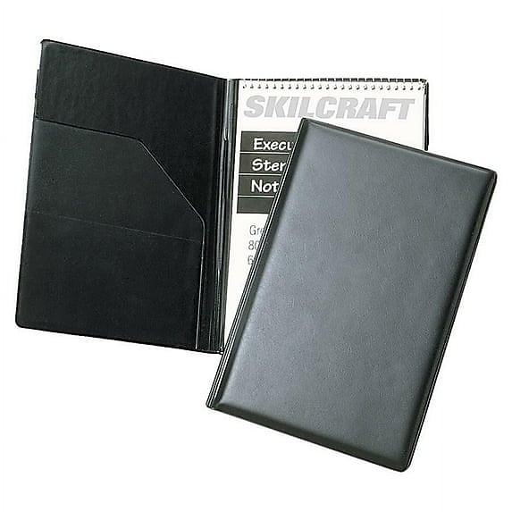 AbilityOne Steno Pad, 6" x 9", Black Marble, 80 Sheets/Pad (NSN4547388)