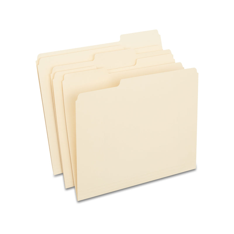 Staples 100% Recycled File Folders, 1/3-Cut Tab, Letter Size, 100/Box (ST246850/246850)