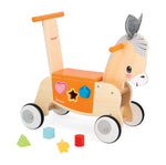 Janod Farm Ride-On Donkey with Shape Sorter, Multicolored (J03325)