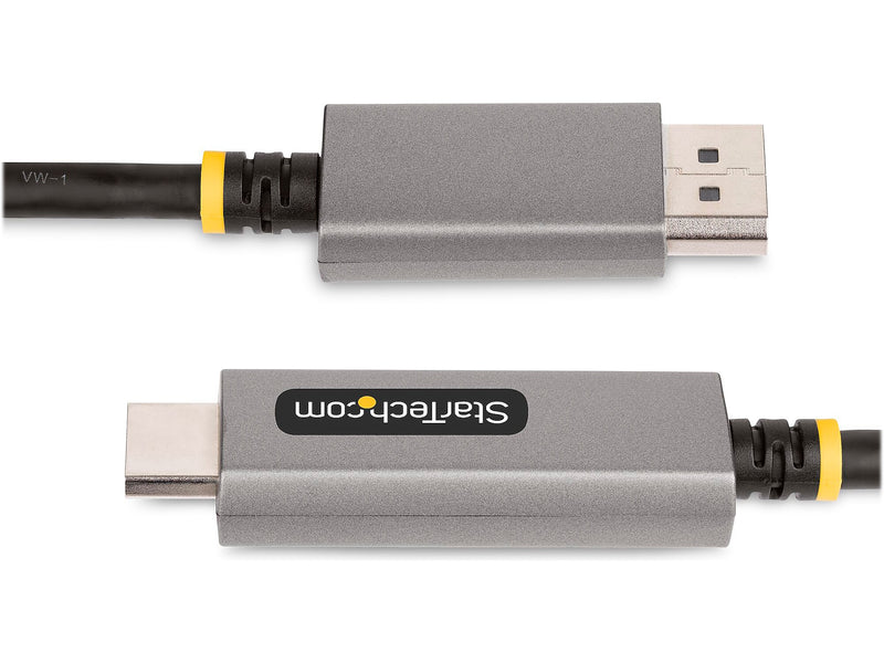StarTech 6.6' 8K DisplayPort to HDMI Adapter Cable, Male to Male, Space Gray (133DISPLAYPORTHDMI21)