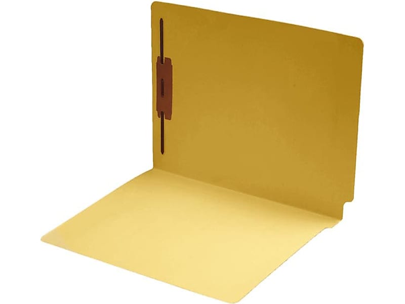 Medical Arts Press Recycled End Tab File Folder, Straight Cut, Letter-Size, Yellow, 50/Box (S-09242-YLW)