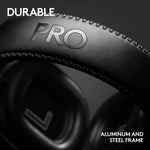 Logitech PRO X 2 LIGHTSPEED Wireless Bluetooth Stereo Gaming Over-the-Ear Headset, 3.5mm, Black (981-001262)
