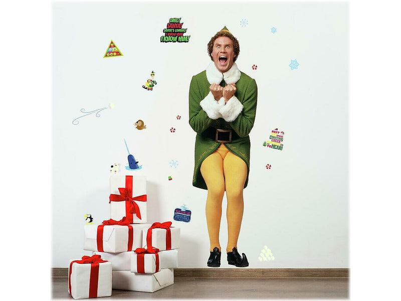 RoomMates Buddy the Elf Contemporary Wall Decal Set, Holiday (RMK4339GM)