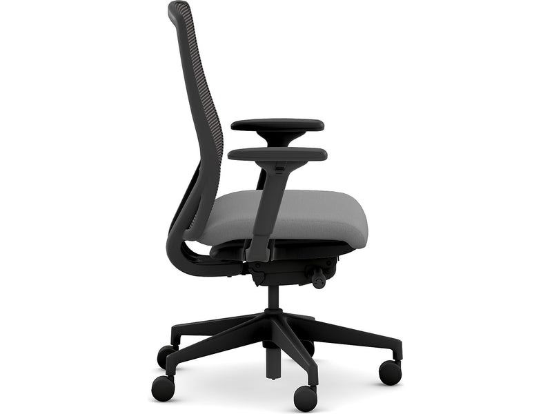 HON Nucleus Fabric/Mesh Swivel Task Chair, Frost/Black (HNR1KD.Y2.STC.A.H.IM.CU22.BL.SB.T)