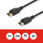 Staples TECH 8 ft. HDMI to HDMI Audio/Video Cable, Male to Male, Black (ST62467)