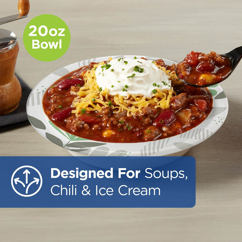 Dixie Ultra Pathways Paper Bowl, 20 oz., Multicolored, 125 Bowls/Pack (SX20PATH)
