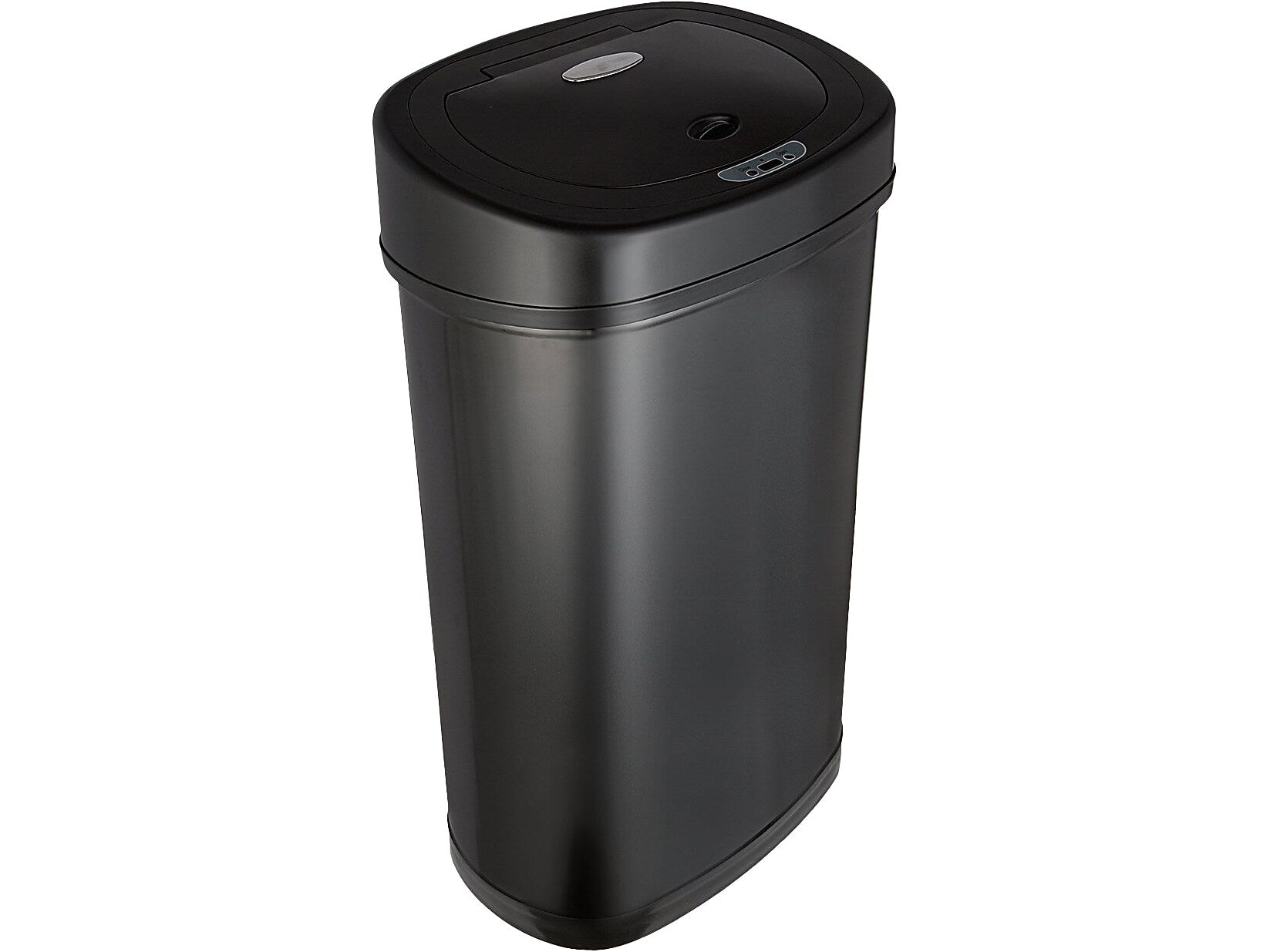 Nine Stars Stainless Steel Sensor Trash Can, 13.2-Gallon, Black (DZT-50-9BK)
