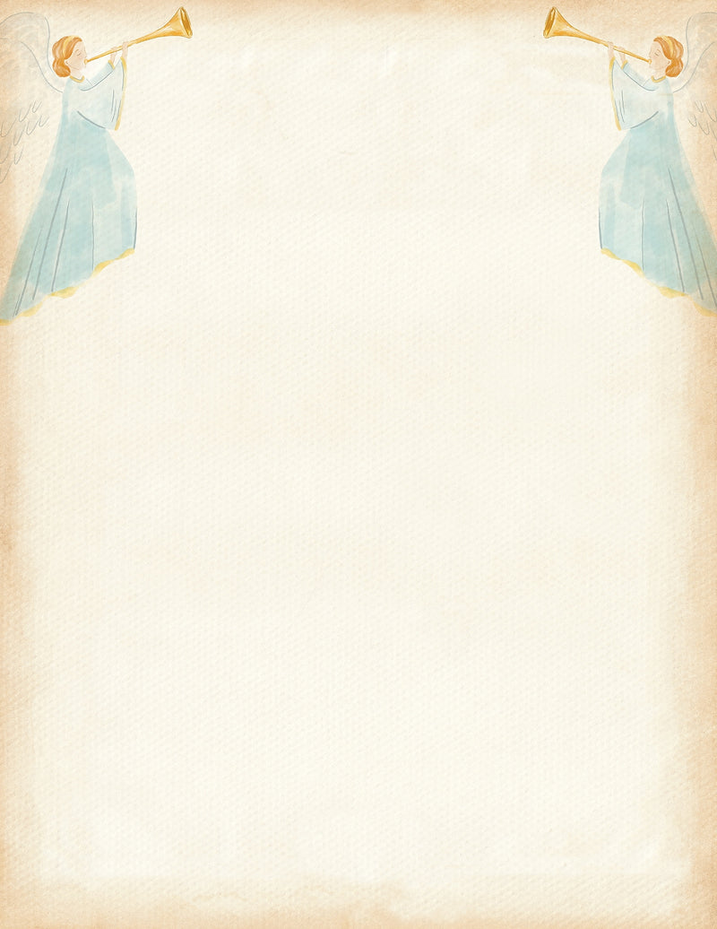 Great Papers! Holiday Stationery Letterhead Angels and Horn, Multicolor, 50 sheets (2024028)