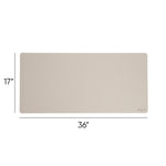 Smead Large Vegan Leather Anti-Slip Desk Pad, 36" x 17", Sandstone (64826)