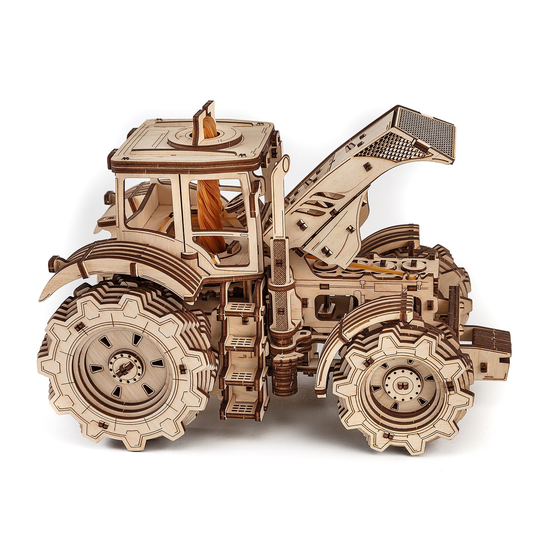 EWA Eco-Wood-Art Tractor 3D Wooden STEM Construction Kit, 358 Pieces/Set (AVRAV0523401)