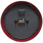 Infinity Instruments Round Retro Red Wall Clock, Aluminum, 12" (10940RD-12)