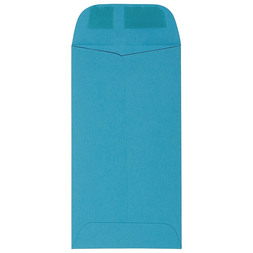 JAM Paper #7 Coin Envelopes, 3 1/2" x 6 1/2", Blue, 100/Pack (1526764d)