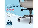 La-Z-Boy Vannes Ergonomic Polyurethane Swivel Executive Chair, Gray (60101-GRY)
