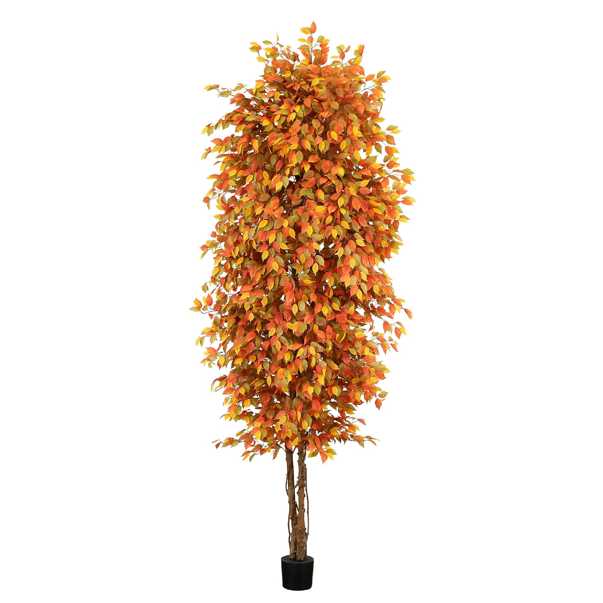 Nearly Natural 10' Autumn Ficus Artificial Fall Tree (T4769)