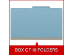Medical Arts Press Pressboard Classification Folder, 2 Dividers, 2" Expansion, Legal Size, Blue, 10/Box (DV-T52-26-3BLU)