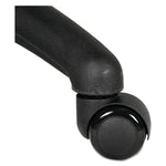 Alera Dual Wheel Hooded Casters, B Stem, 2" Caster, Black, 5/Set (ALECASTERST2)