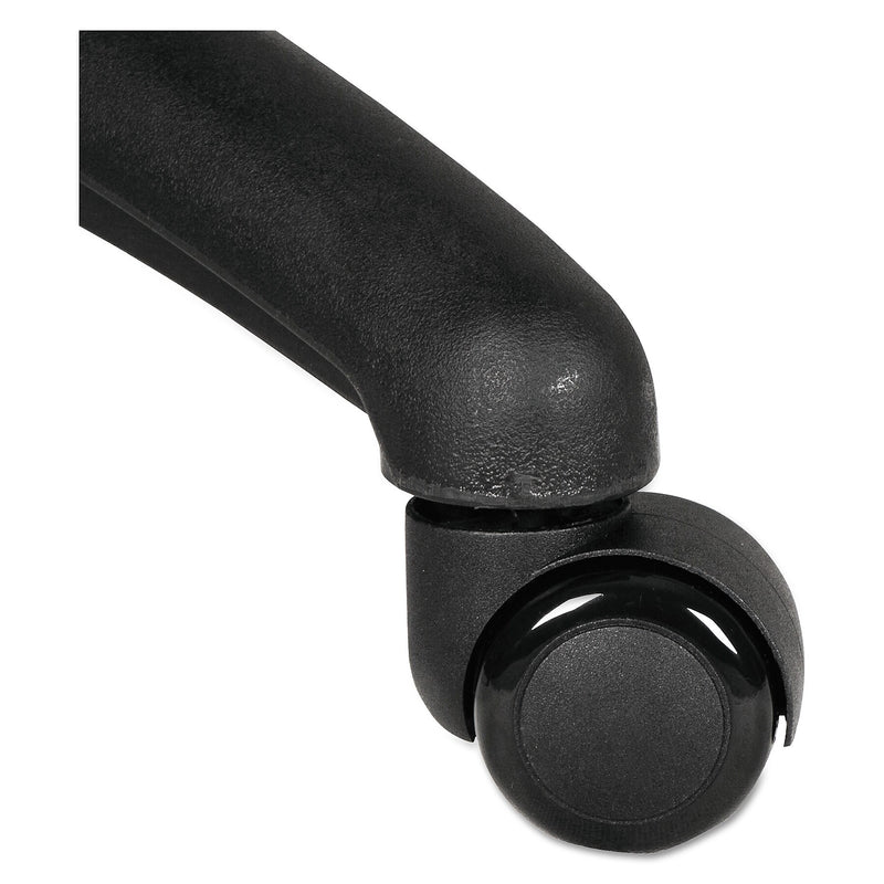 Alera Dual Wheel Hooded Casters, B Stem, 2" Caster, Black, 5/Set (ALECASTERST2)
