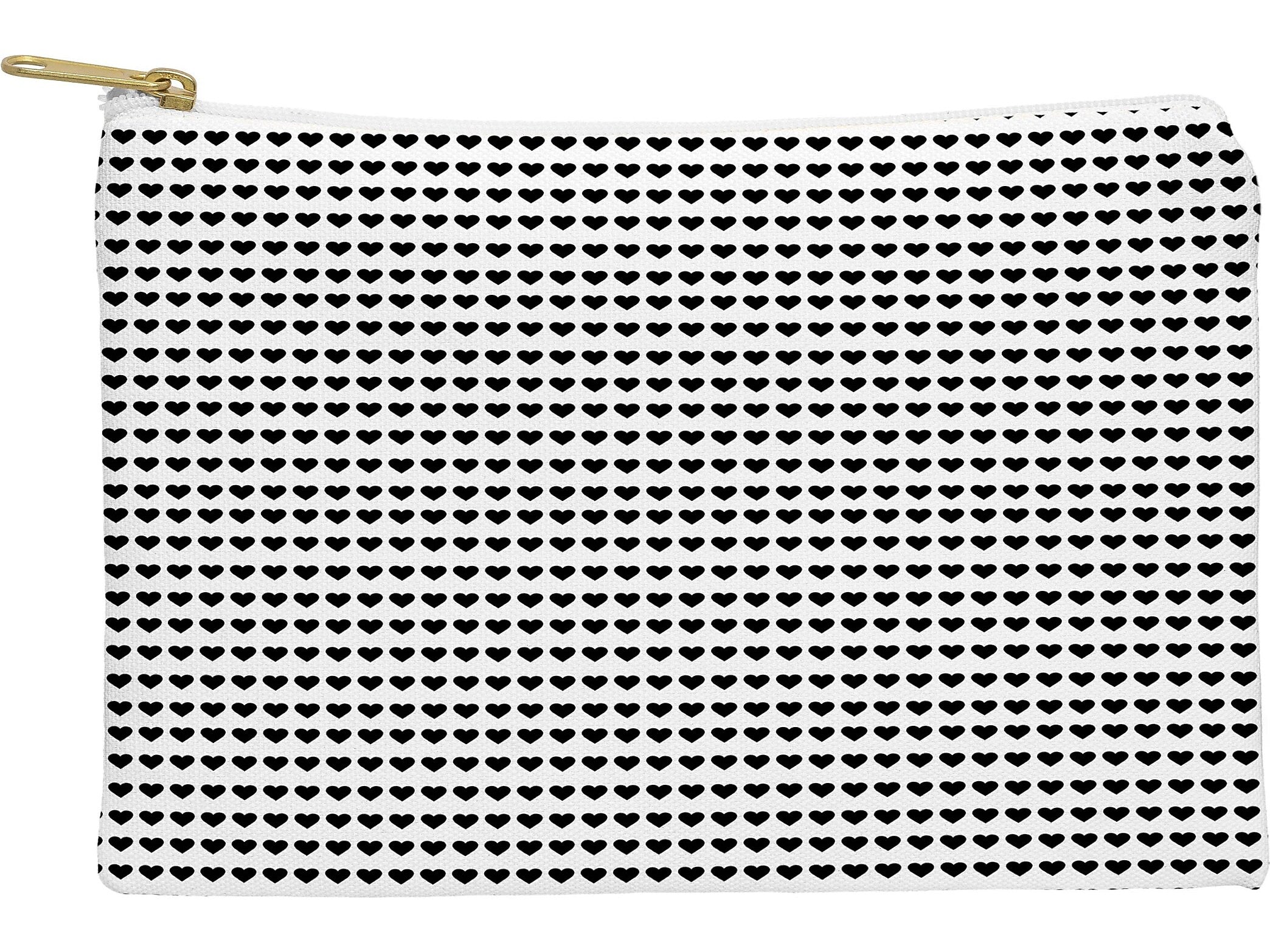 DENY Designs 11.75" Polyester Travel Pouch, Water Resistant, Black/White (39191-wpofmd)