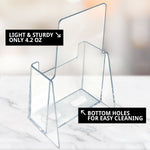 Azar Brochure Holder, 4.125" x 7.25", Vertical, Table Top, Clear, Plastic, 25/Pack (252012-25PK)