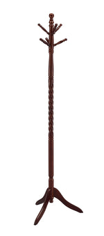 Ore International Home Decorators Collection Twist Wooden Coat Rack, Cherry