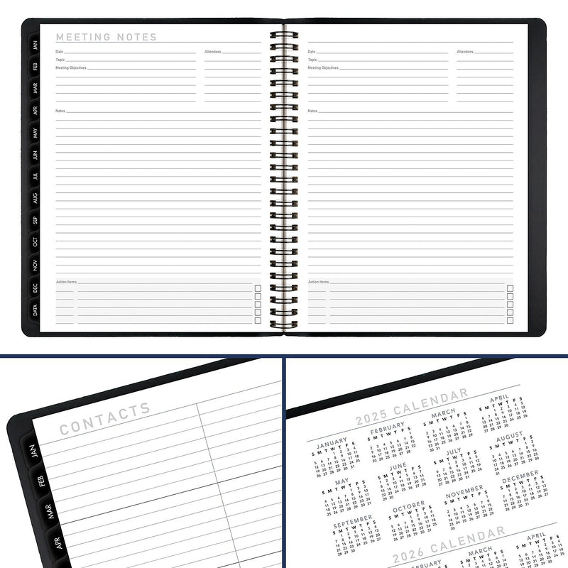 2026 AT-A-GLANCE Contemporary 7" x 8.75" Monthly Planner, Faux Leather Cover, Black (70-120X-05-26)