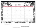 2024-2025 Blue Sky Analeis 17" x 11" Academic Monthly Desk Pad Calendar, Black/White (130617-A25)