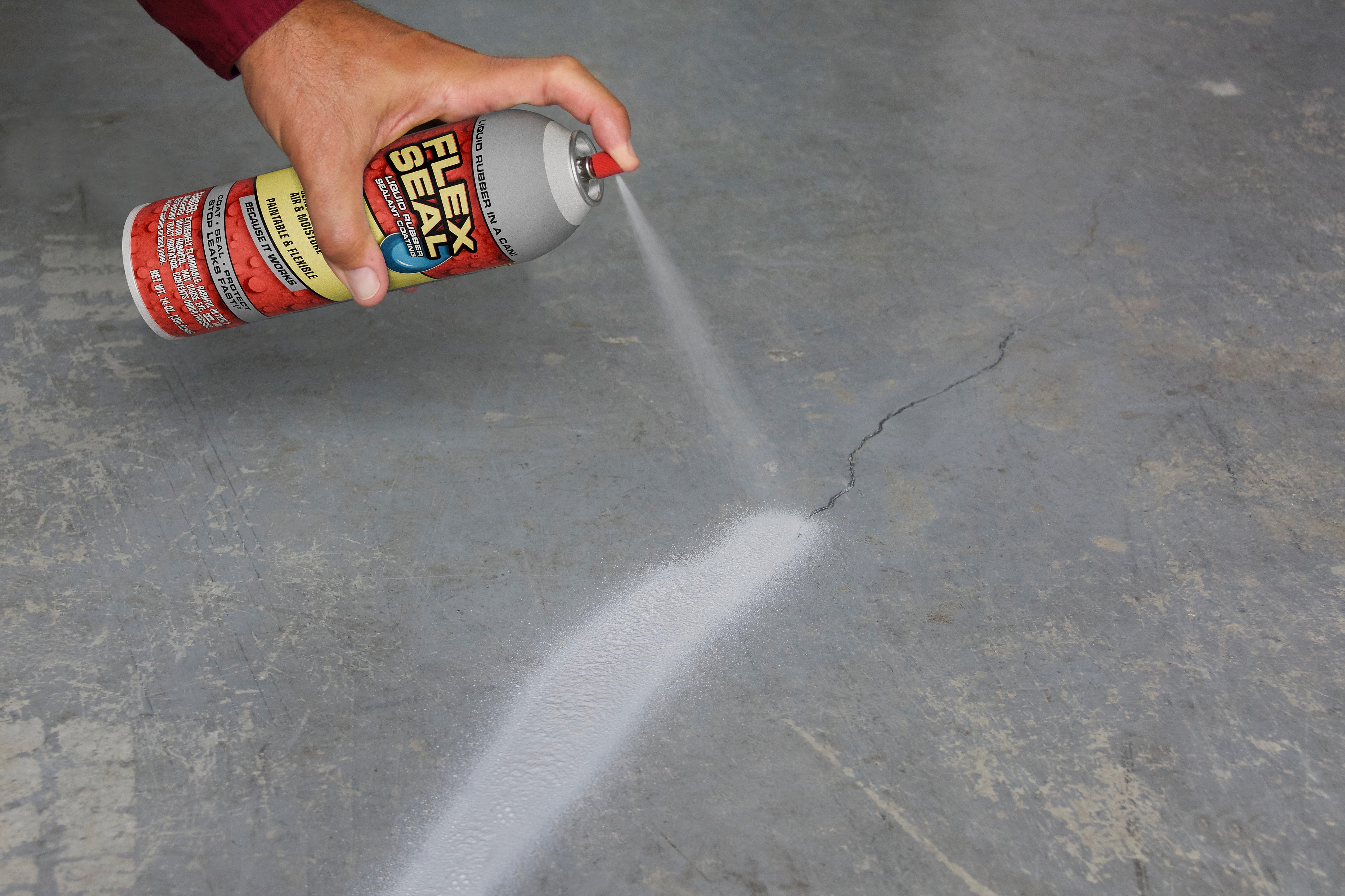 Flex Seal Aerosol Liquid Rubber Sealant, Gray, 14 oz., 6/Pack (FSGRYR20-4)