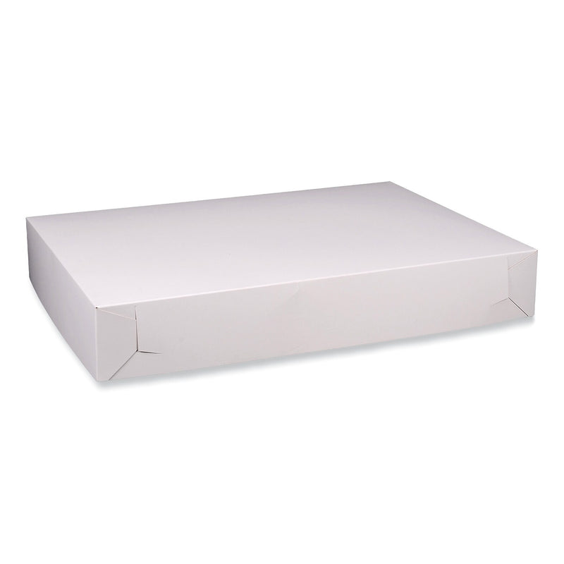 SCT Bakery Boxes, Standard, 26 x 18.5 x 4, White, Paper, 50/Carton