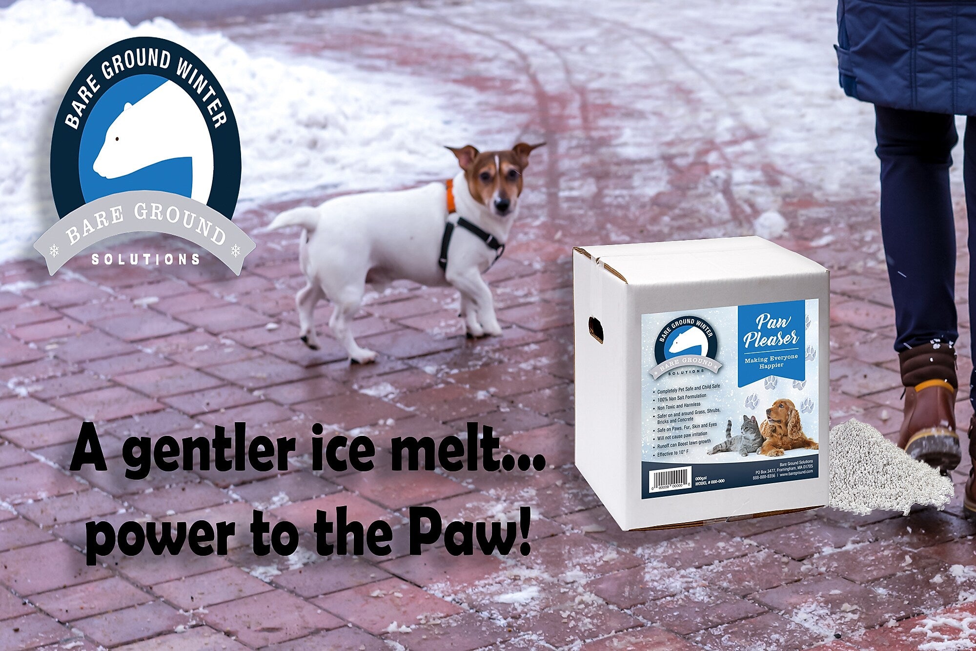 Bare Ground Paw Pleaser Pet Friendly Ice Melt Pellets, 40 lb. Box (PP-40)