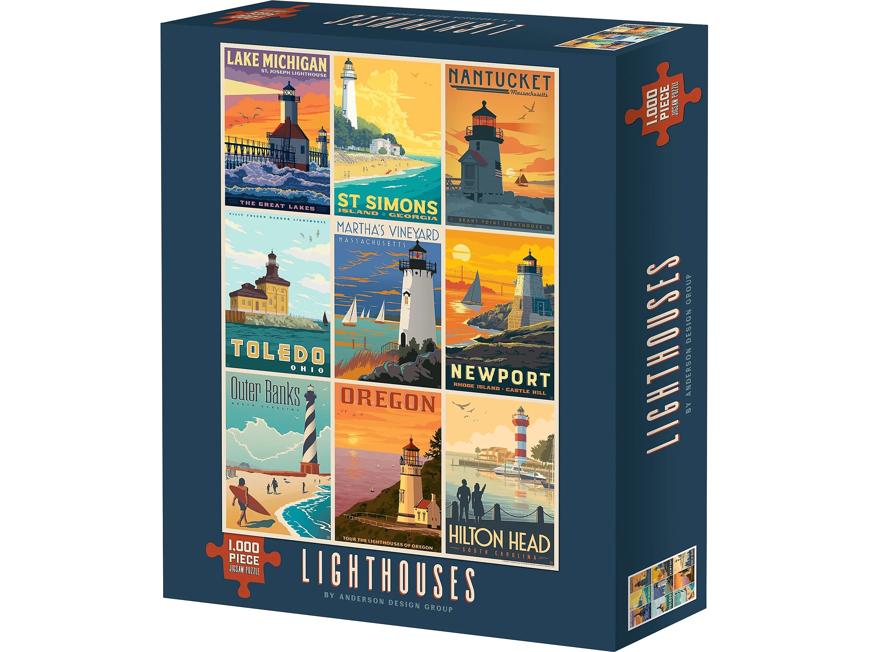 Willow Creek Lighthouses by Anderson Design Group 1000-Piece Jigsaw Puzzle (49199)