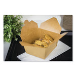 GEN Reclosable Kraft Take-Out Box, 30 oz, Paper, 450/Carton