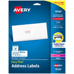 Avery Easy Peel Laser/Inkjet Address Labels, 1" x 2-5/8", White, 300 Labels/Pack (18160)