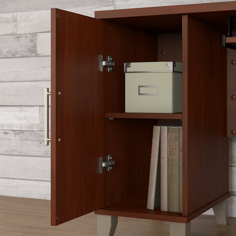 Bush Furniture Somerset 72"W L Shaped Desk with Hutch, Hansen Cherry (SET001HC)
