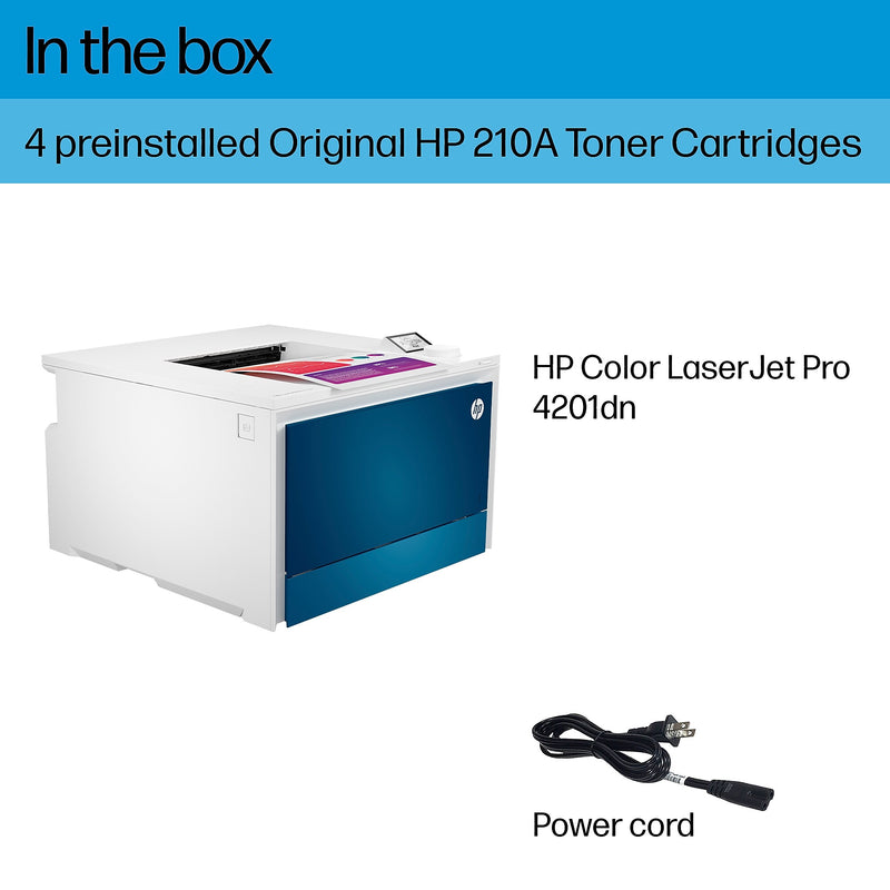 HP LaserJet Pro LJP 4201dn Color Laser Printer, Single-Function, Print (4RA85F)