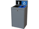 CleanRiver TIM Plastic Dual-Stream Recycling Station, 36 Gallon, Gray (TIM36-2-WR-GY)