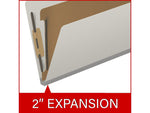 Medical Arts Press Pressboard Classification Folder, 1 Divider, 2" Expansion, Legal Size, Gray, 10/Box (DV-T52-14-3GRY)