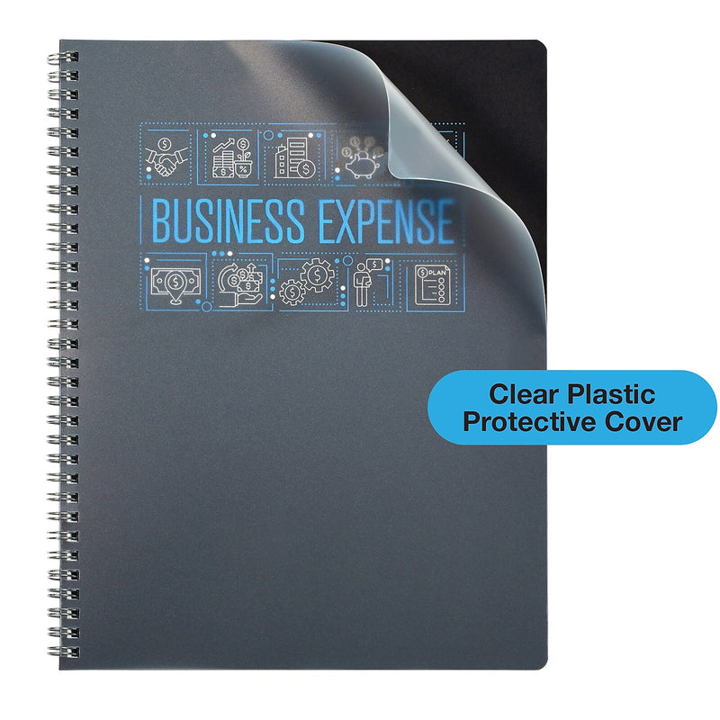 Global Printed Products Business Expense Accounting Journal, 8.5" x 11", Black/Blue, (GPP-0116)