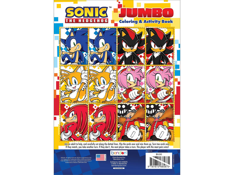 bendon Sonic Jumbo Coloring Book, 64 Pages (61314)