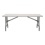 ICEBERG IndestrucTable 30" x 96" Plastic Folding Table, Platinum Granite (65233)