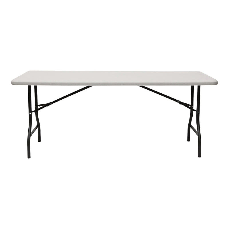 ICEBERG IndestrucTable 30" x 96" Plastic Folding Table, Platinum Granite (65233)